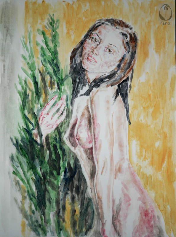 oil on paper - olio su carta di Piro